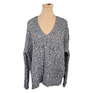 VINCE. Grey Cable Knit Wool Cashmere Blend Sweater Sz S